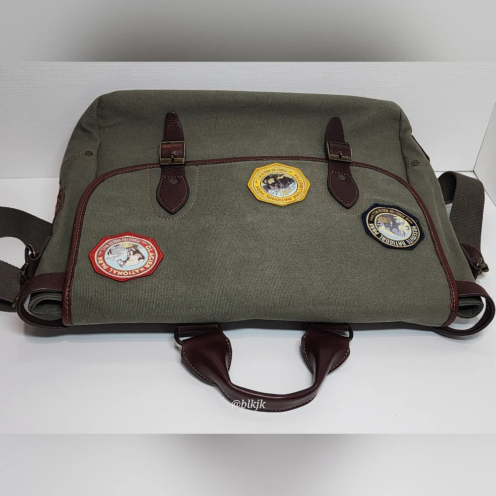 Rare Pendleton National Parks Patches Messenger Bag *Green/Brown* EUC